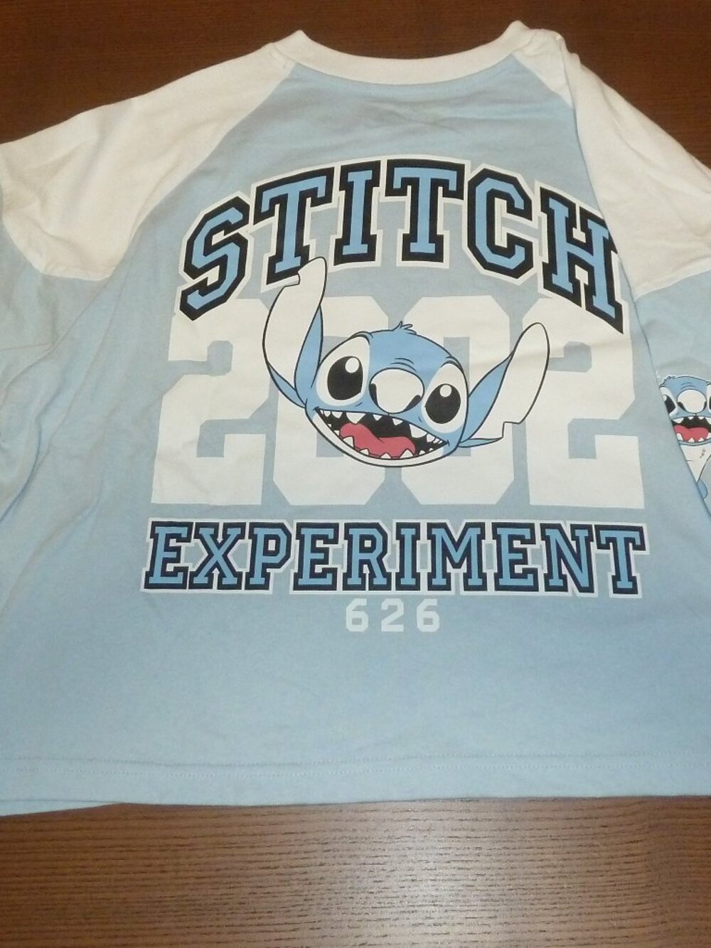 Disney Stitch Jersey Experiment 626 Crop Top Blue Size Small